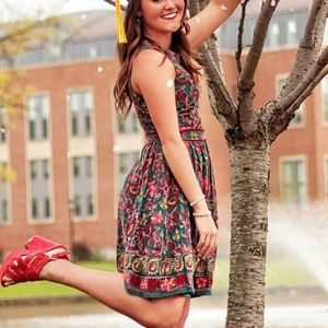 anthropologie Adelyn rae needlepoint garden dress